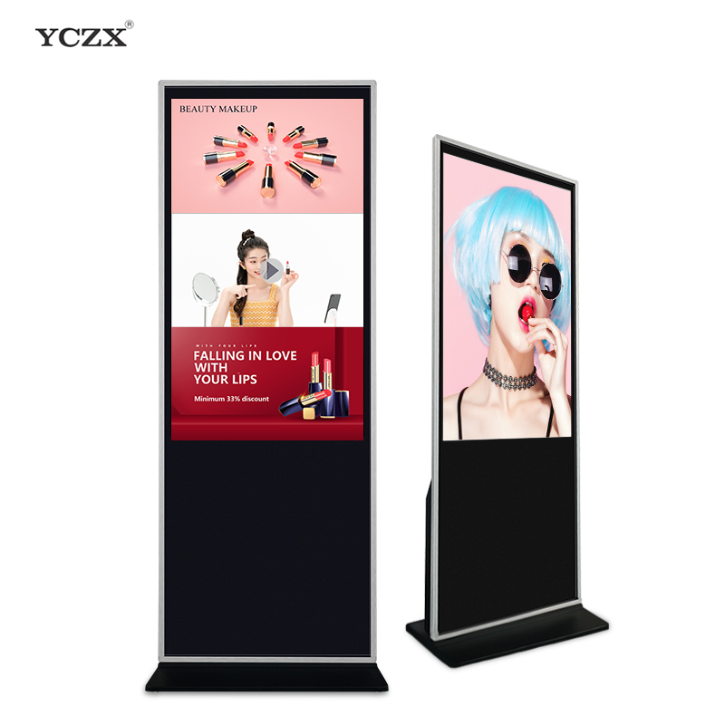 タッチ スクリーン LCD デジタル屋内床置き型広告プレーヤー 